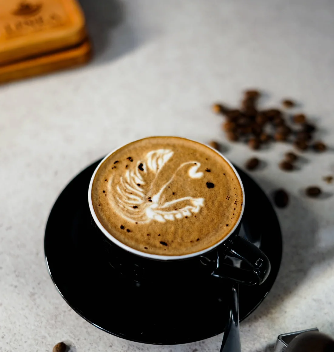 Cappuccino dilihat dari atas